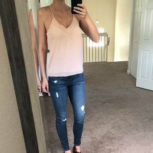 Blush naked zebra top M